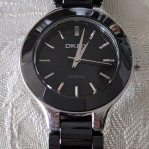 DKNY Women's black ceramic wristwatch bracelet NY4887